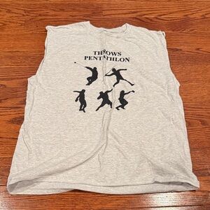 Gray Throws Pentathlon Sleeveless Shirt